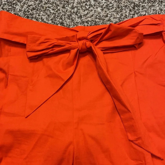 J. Crew Tie-Waist Short in Cotton Poplin Red - Picture 2 of 7